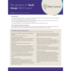The Journey of Body Image After Cancer
