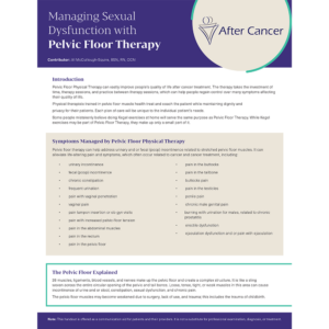 Managing Sexual Dysfunction with Pelvic Floor Therapy