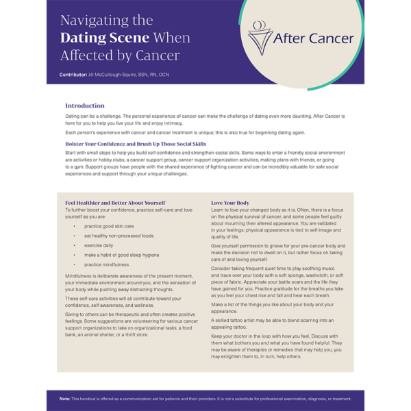Navigating the Dating Scene When Affected by Cancer